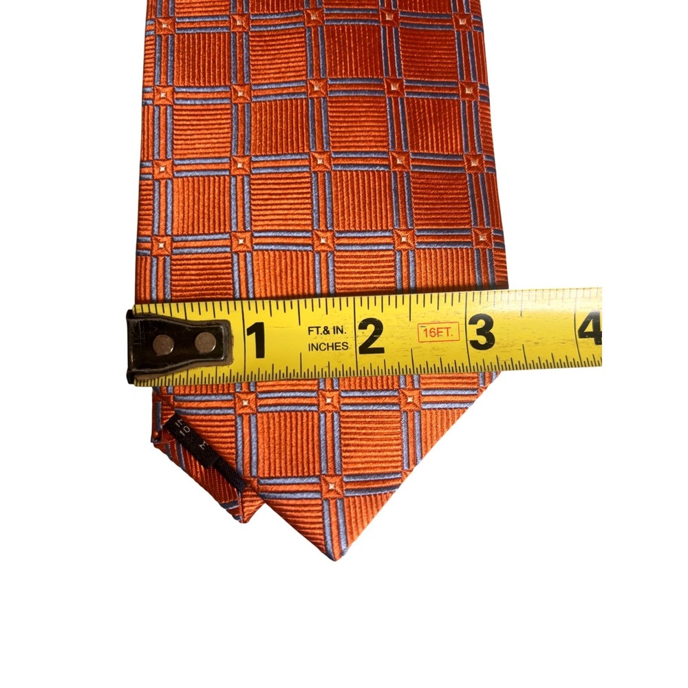 Jos. A. Banks Mens Neck Tie Executive Collection Orange Purple 60" Professional - Picture 6 of 6